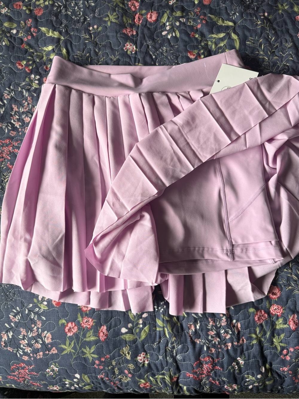 Senita Athletics Light Pink Pleated Skater Skirt